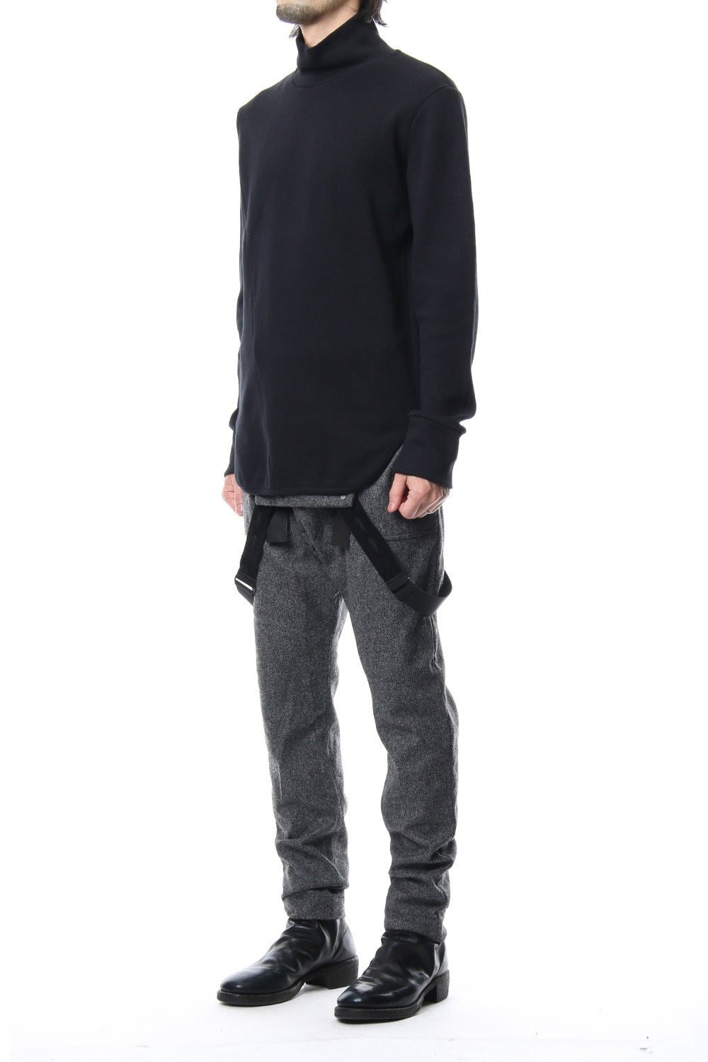 Double Face Shift Turtle neck L/S RB-013 Black