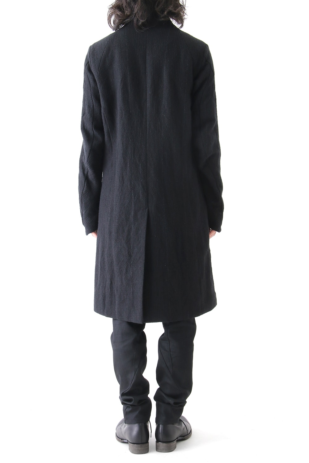 Coat Silk Linen Wool Stripe