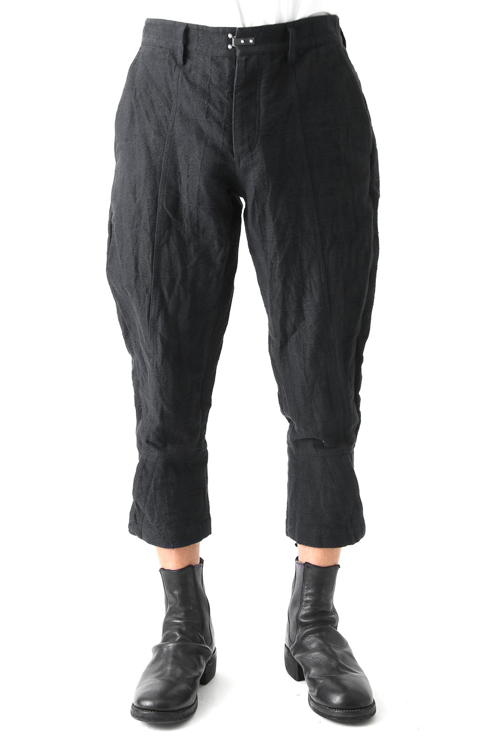 Jacquard Tapered Cropped Pants
