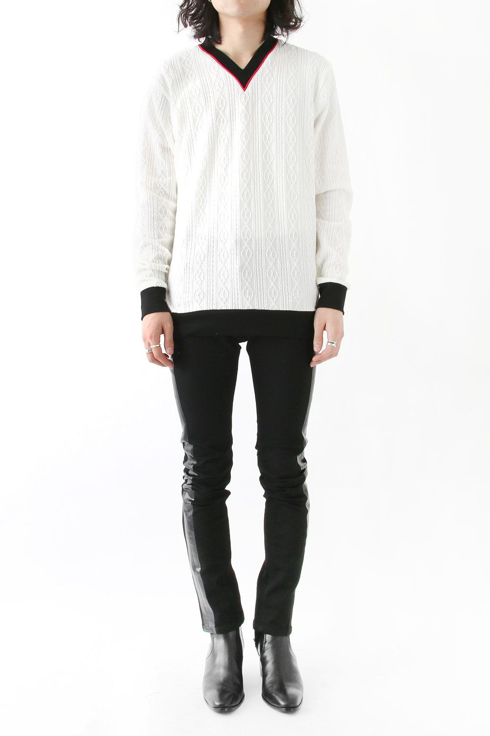 EX FIT DENIM SKINNY SIDE STRIPE RUBBER