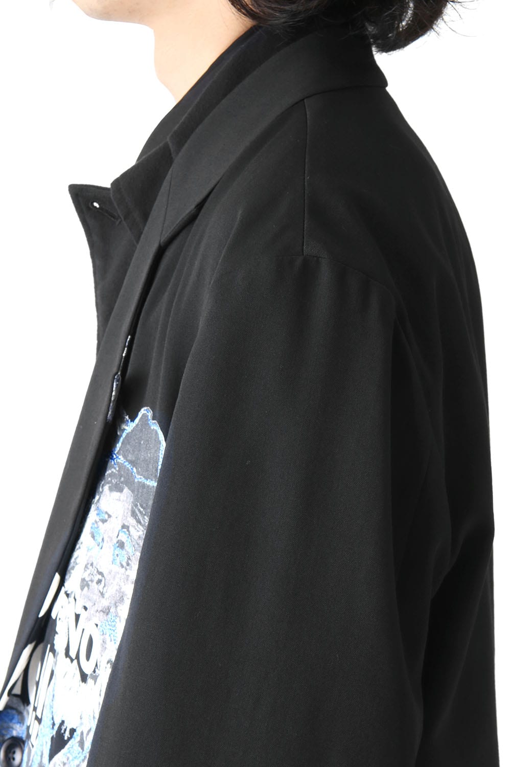 Deformation Collar Print Jacket