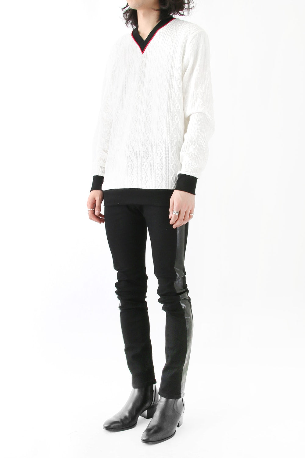 EX FIT DENIM SKINNY SIDE STRIPE RUBBER