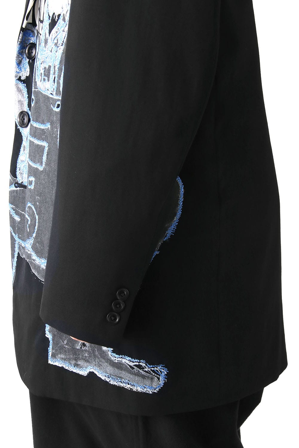 Deformation Collar Print Jacket