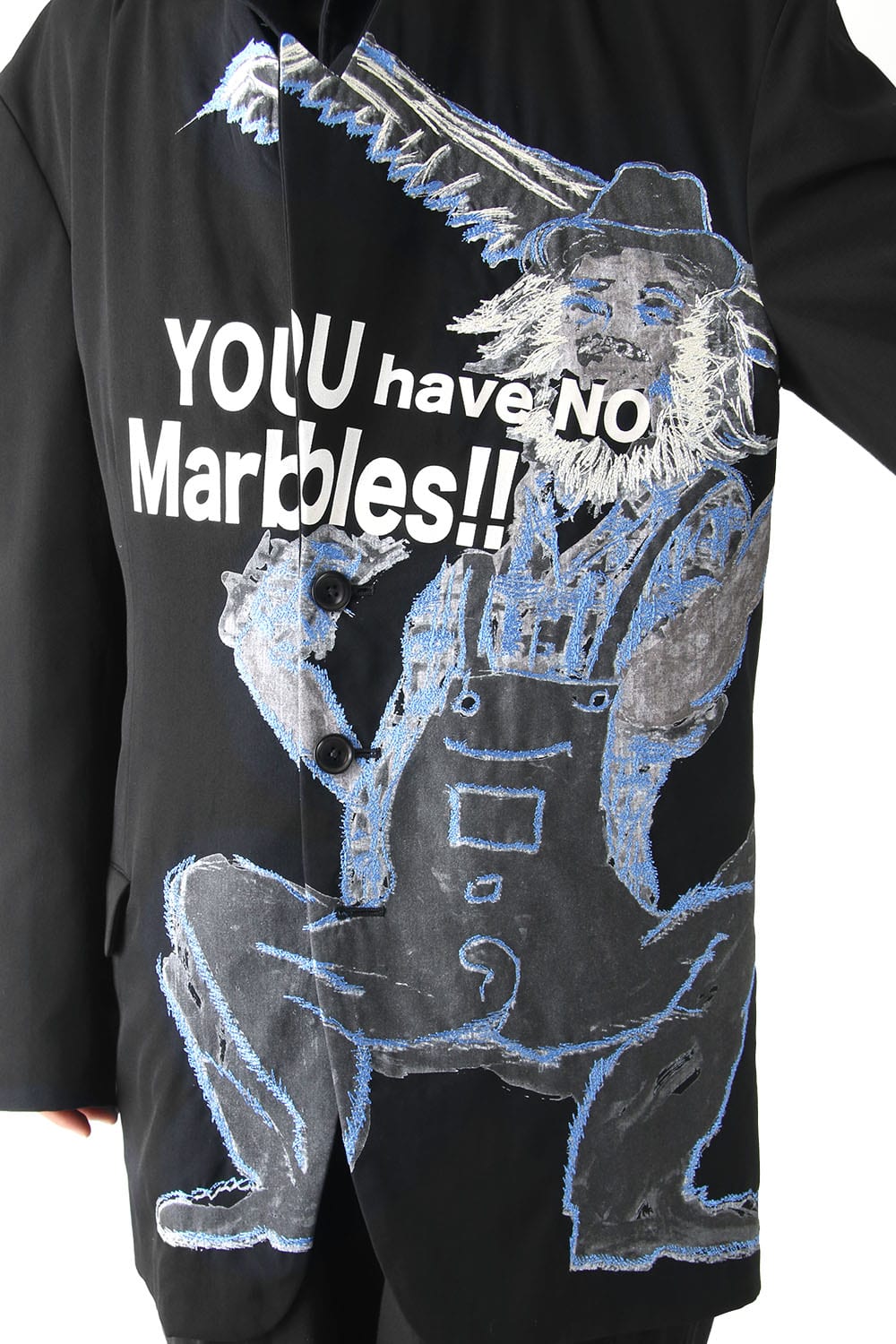 Deformation Collar Print Jacket