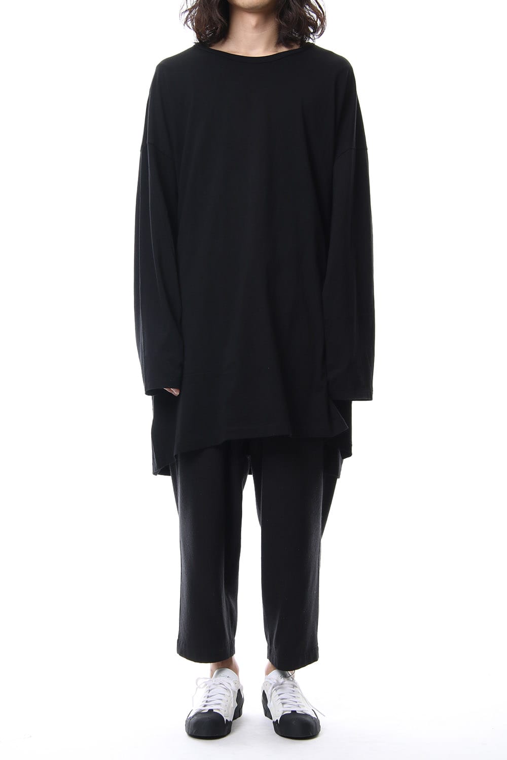 Crew Neck Oversized Long Sleeve T-shirt A