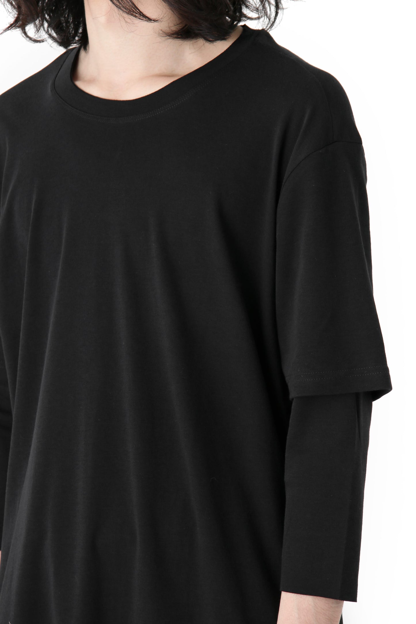 Smooth Layered Three Quarter Sleeve Tee