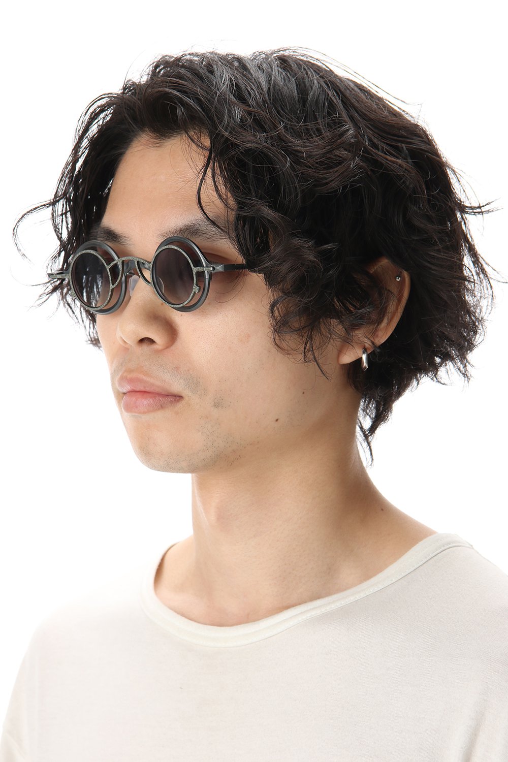 ZIGGY CHEN x RIGARDS Sterling Silver Frame Round sunglasses