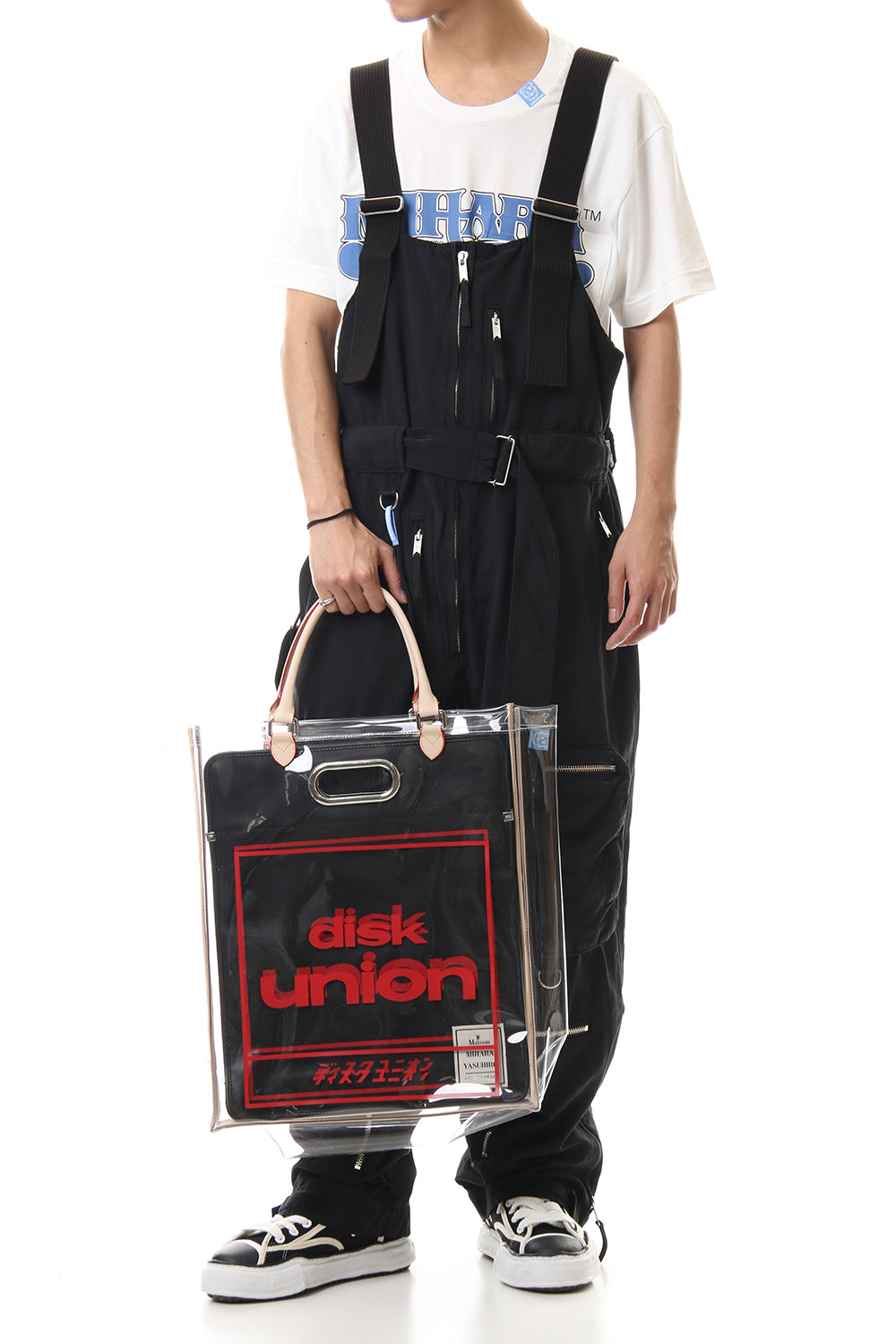 Disk union pvc Shopping Bag Black