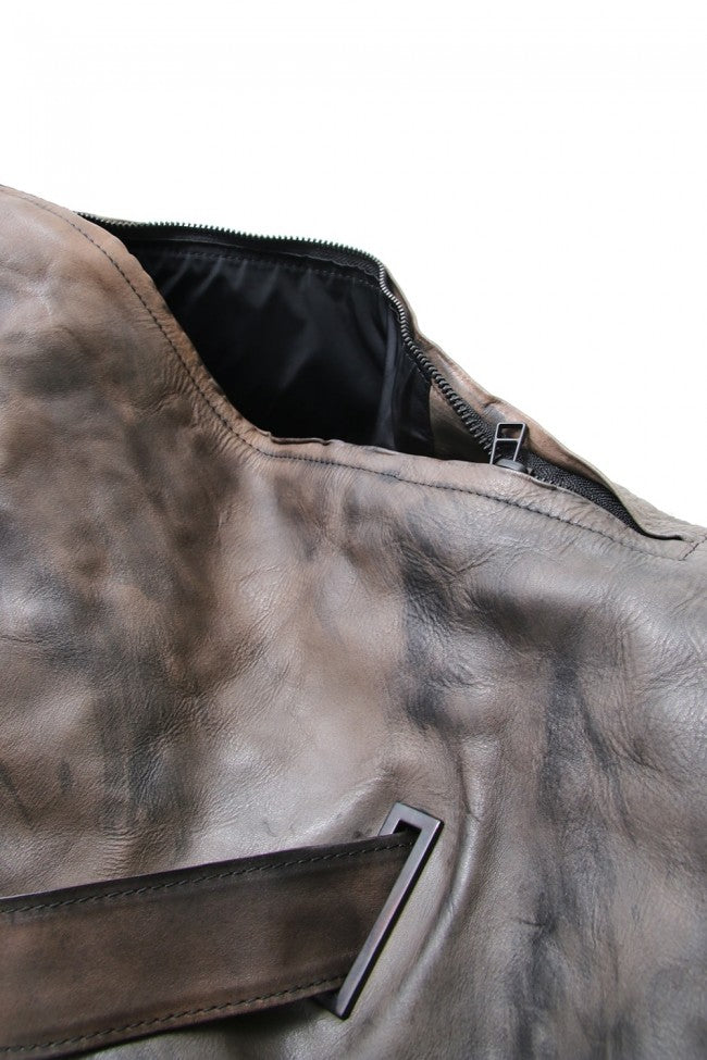 LEATHER 2WAY TOTE BAG CALLIGRAPHY