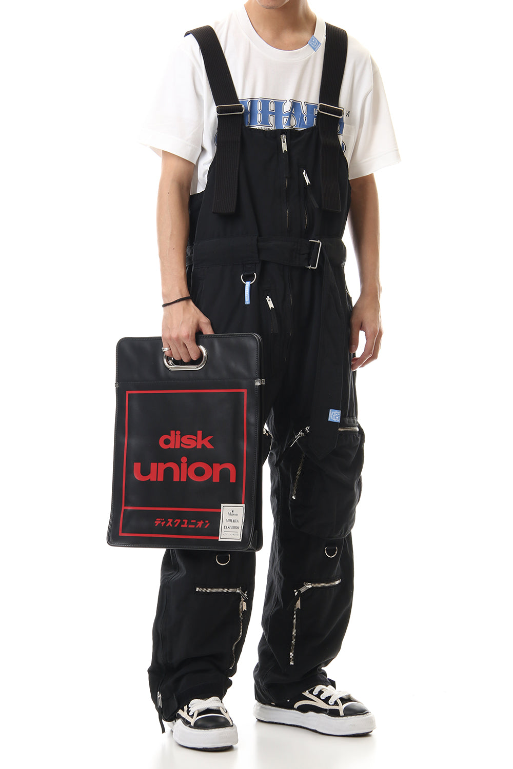 Disk union pvc Shopping Bag Black