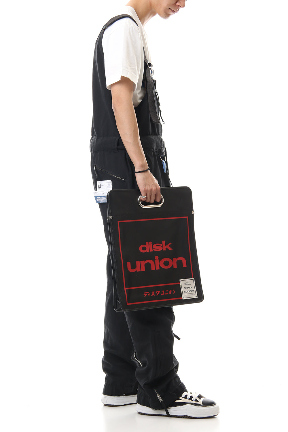 Disk union pvc Shopping Bag Black