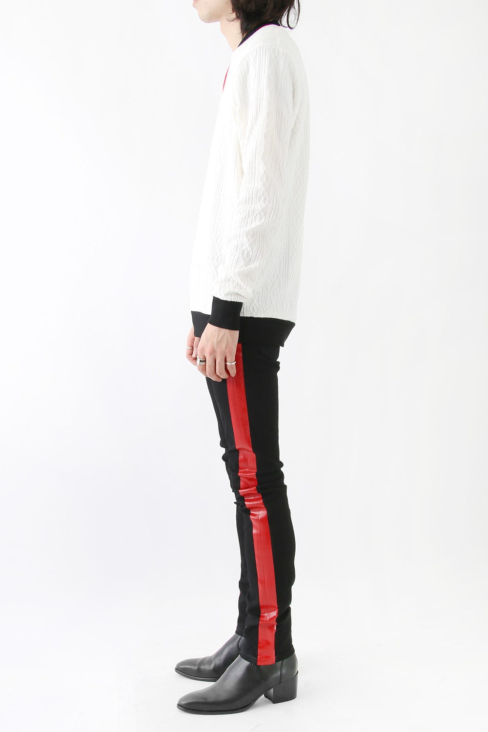EX FIT DENIM SKINNY SIDE STRIPE RUBBER