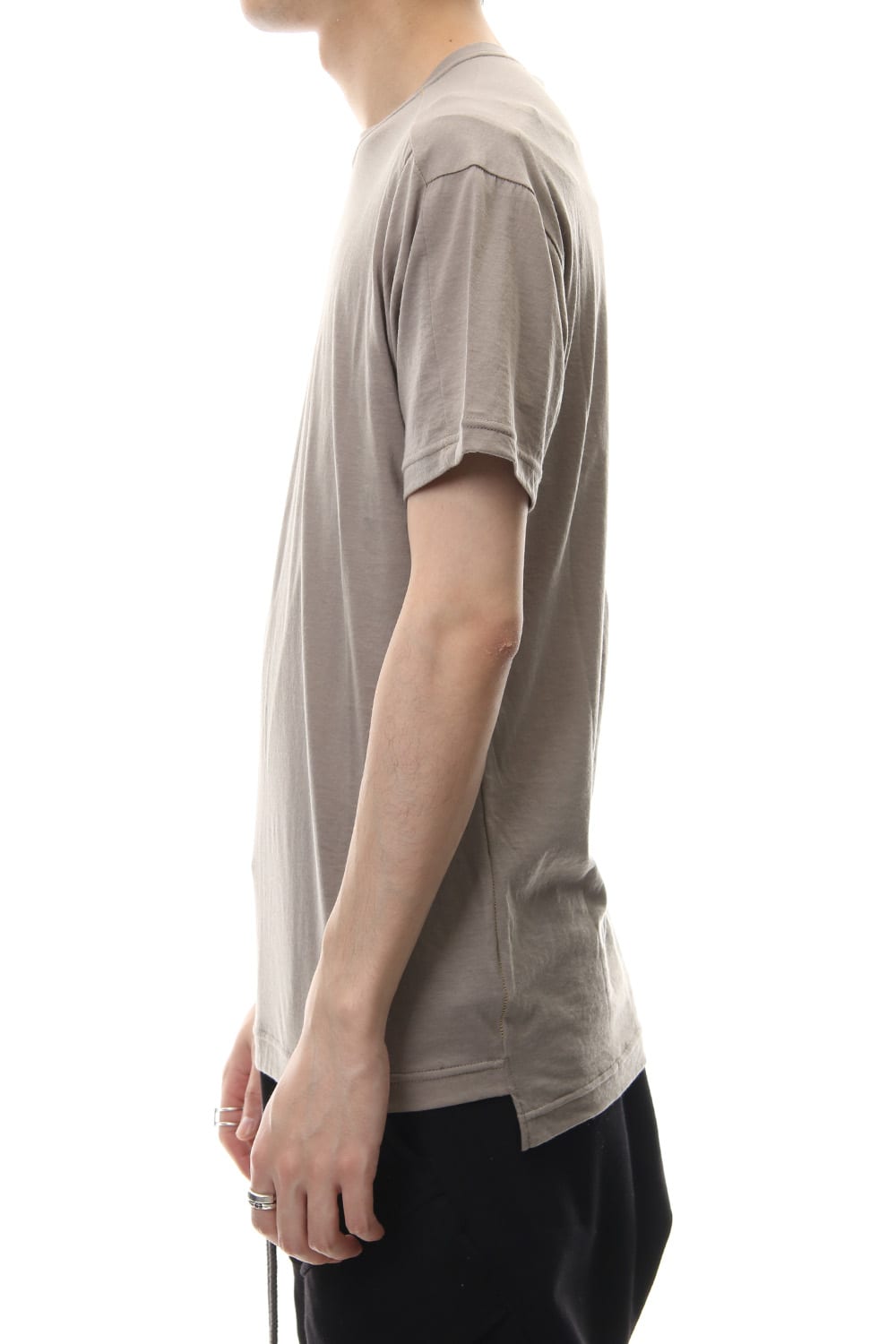 Cotton silk regular T-shirt G.Beige