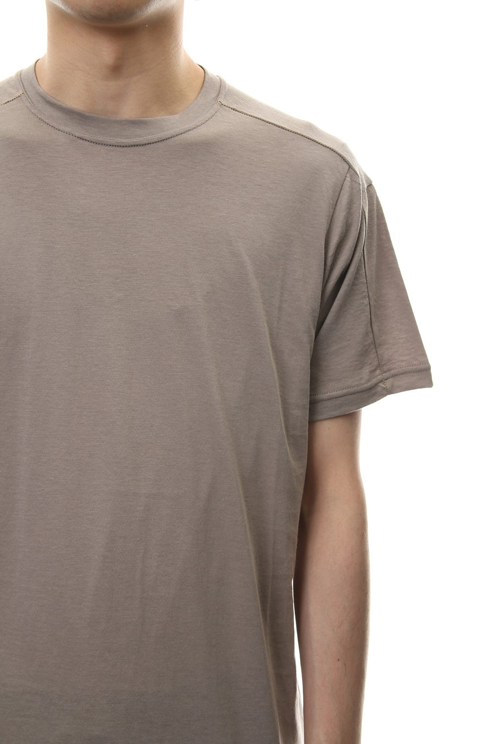 Cotton silk regular T-shirt G.Beige