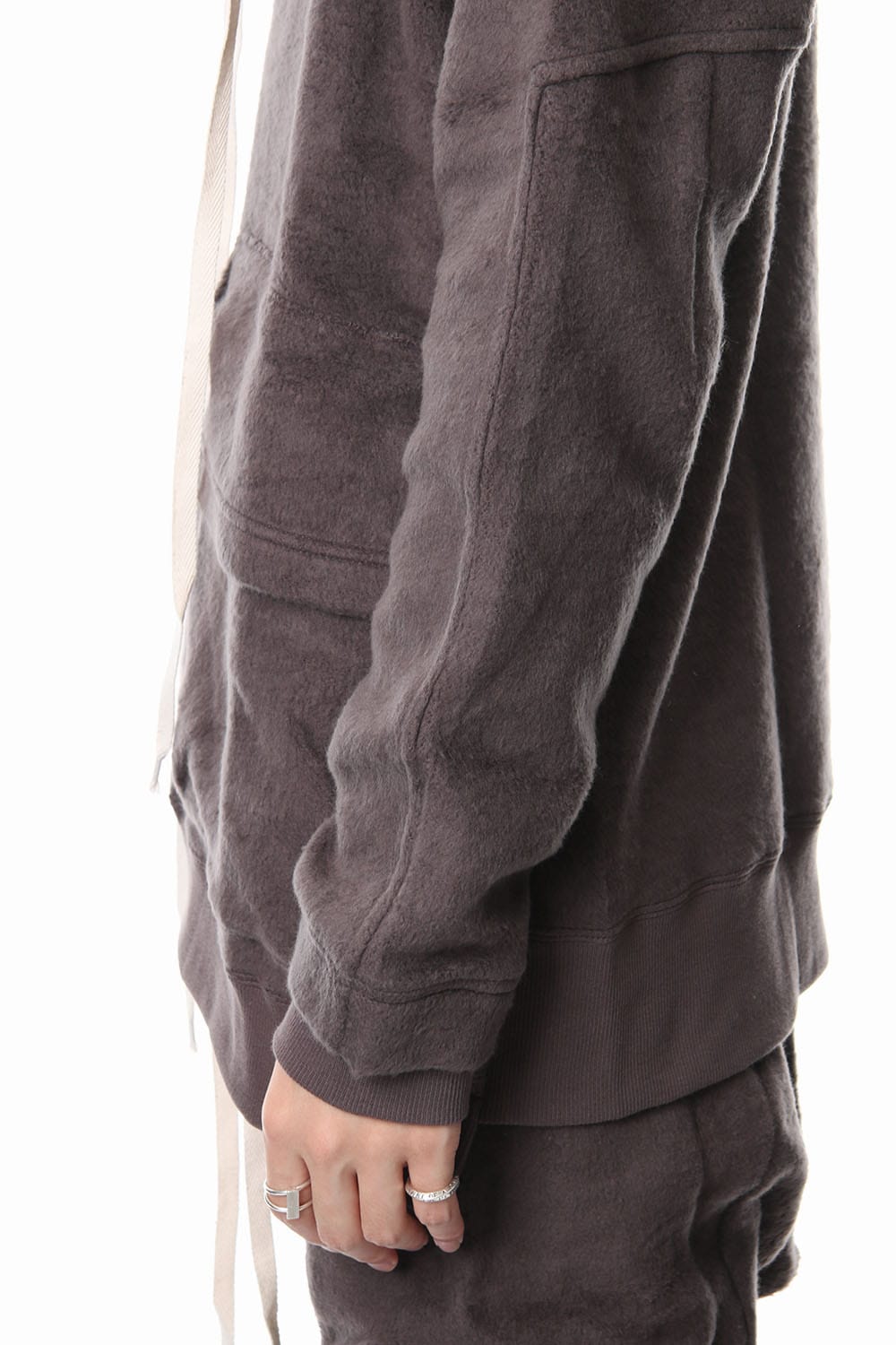 Brushed Fleece Parker Gray