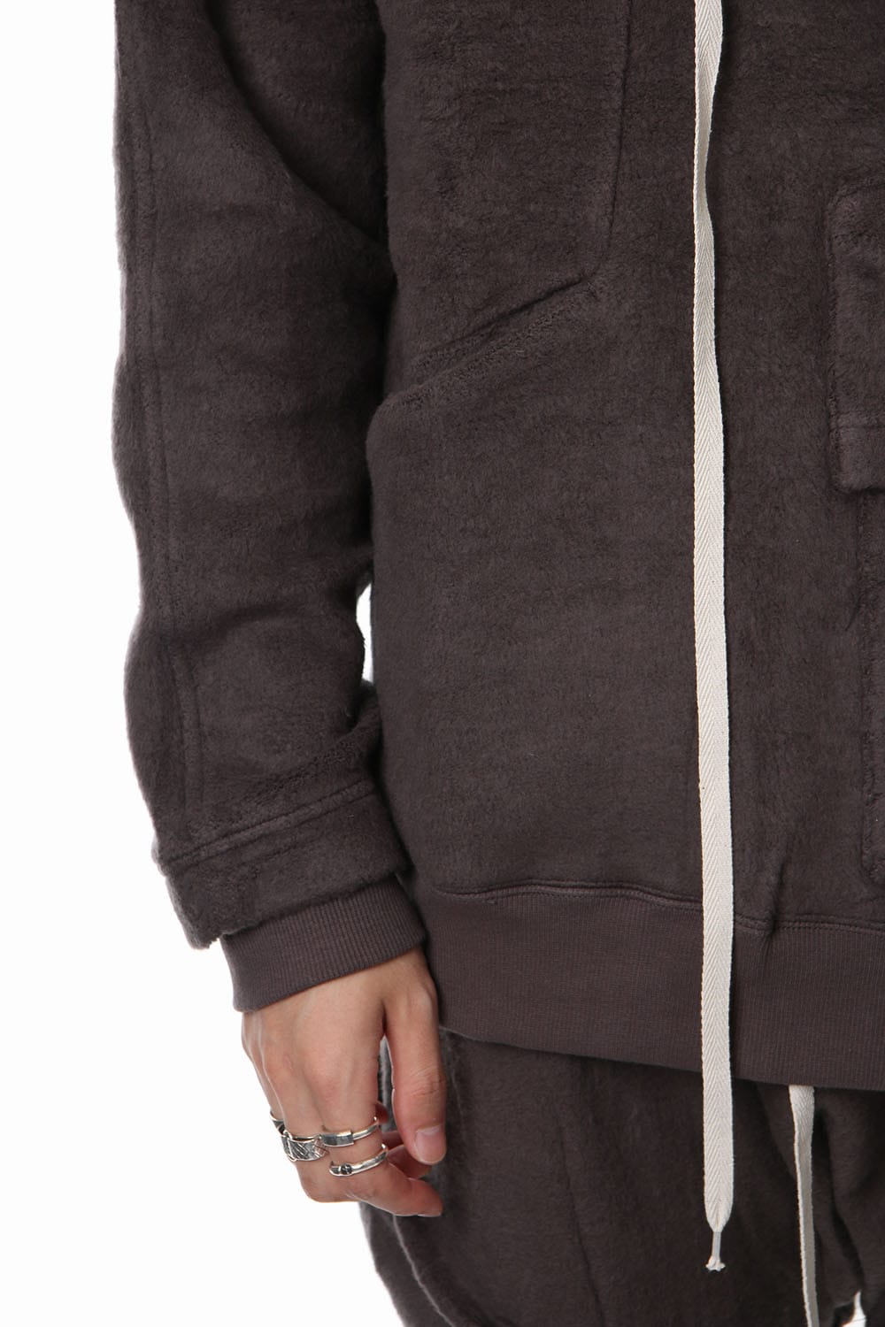 Brushed Fleece Parker Gray