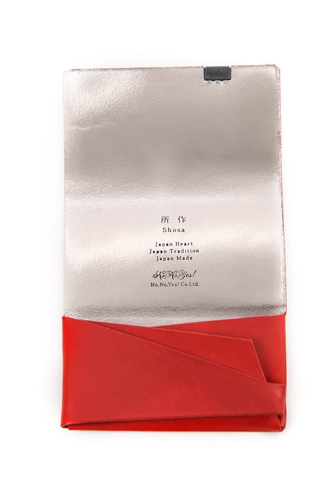 Shosa - No,No,Yes! BASIC Card Case - Red x Silver