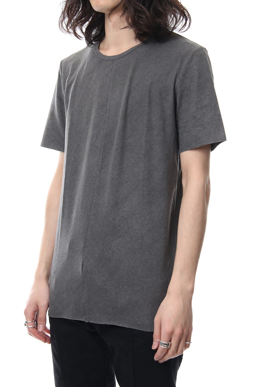 Strong Twist Plain Stitch Cold Dye Cut Off Half Sleeve T-Shirt