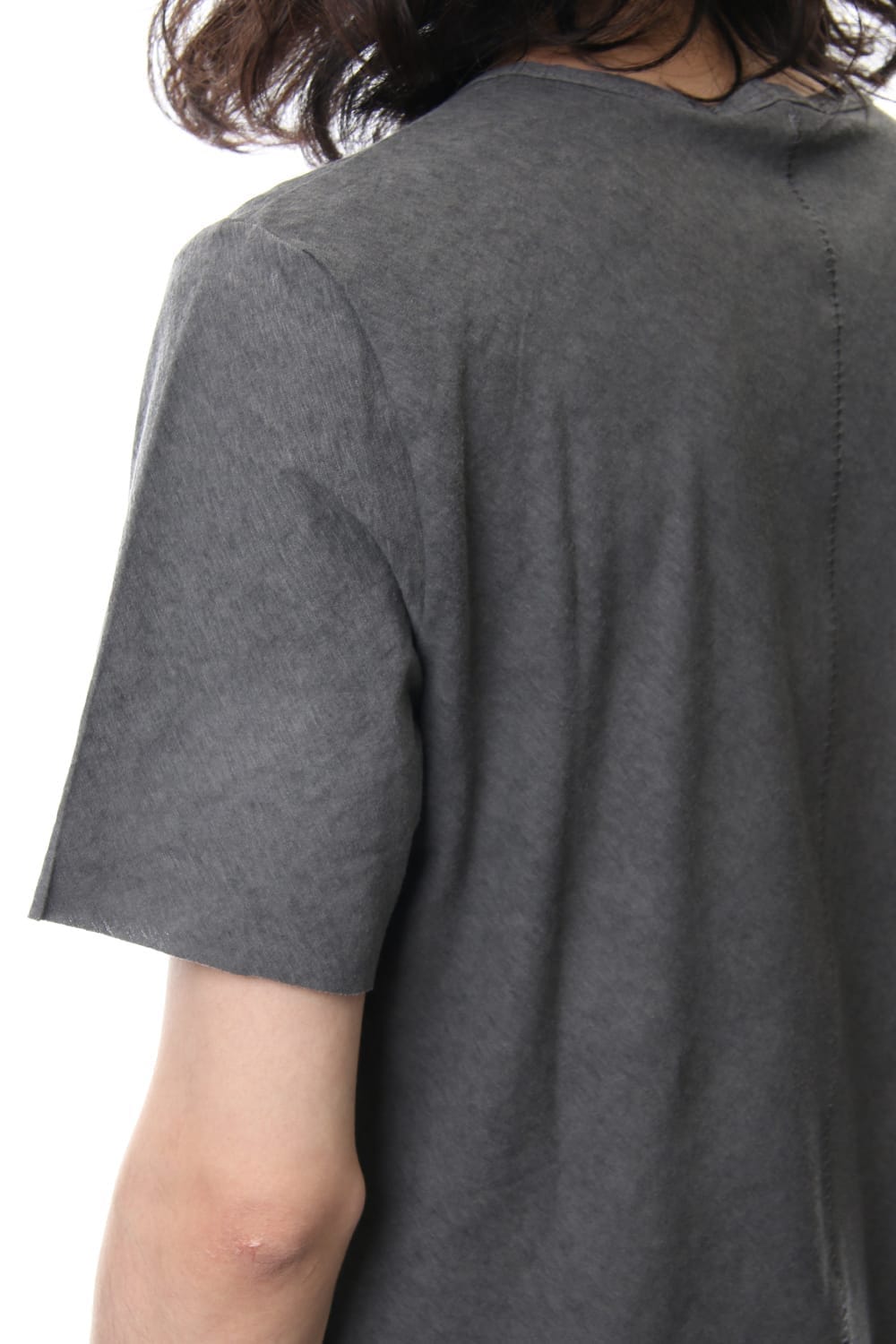 Strong Twist Plain Stitch Cold Dye Cut Off Half Sleeve T-Shirt