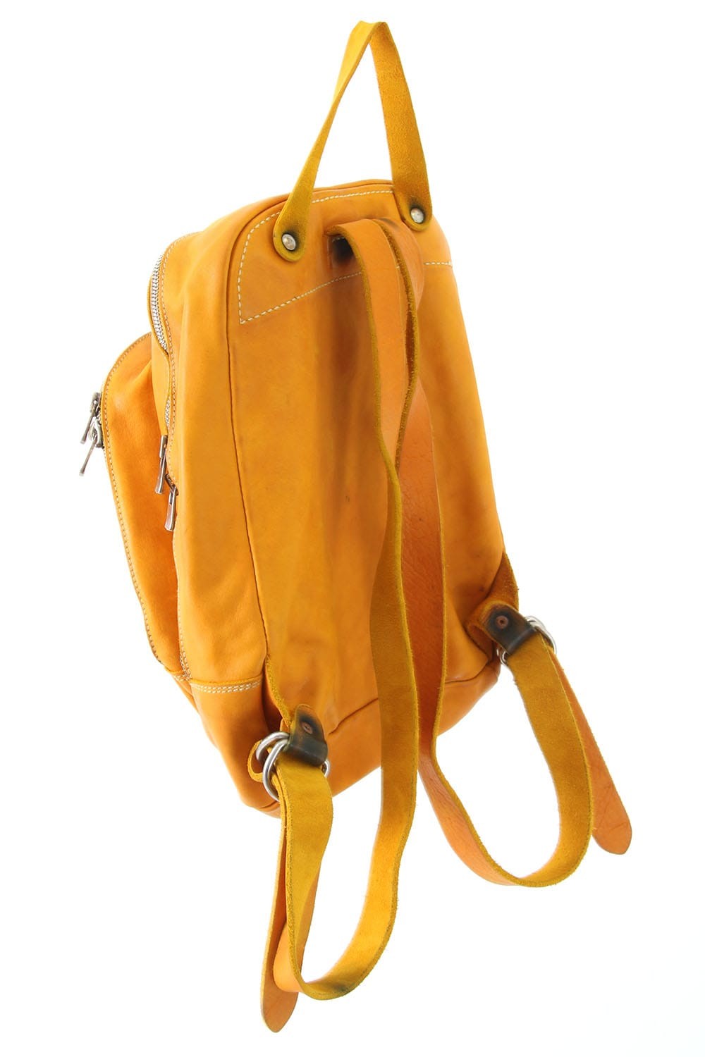 Soft Horse Leather Back Pack - DBP05 - YELLOW