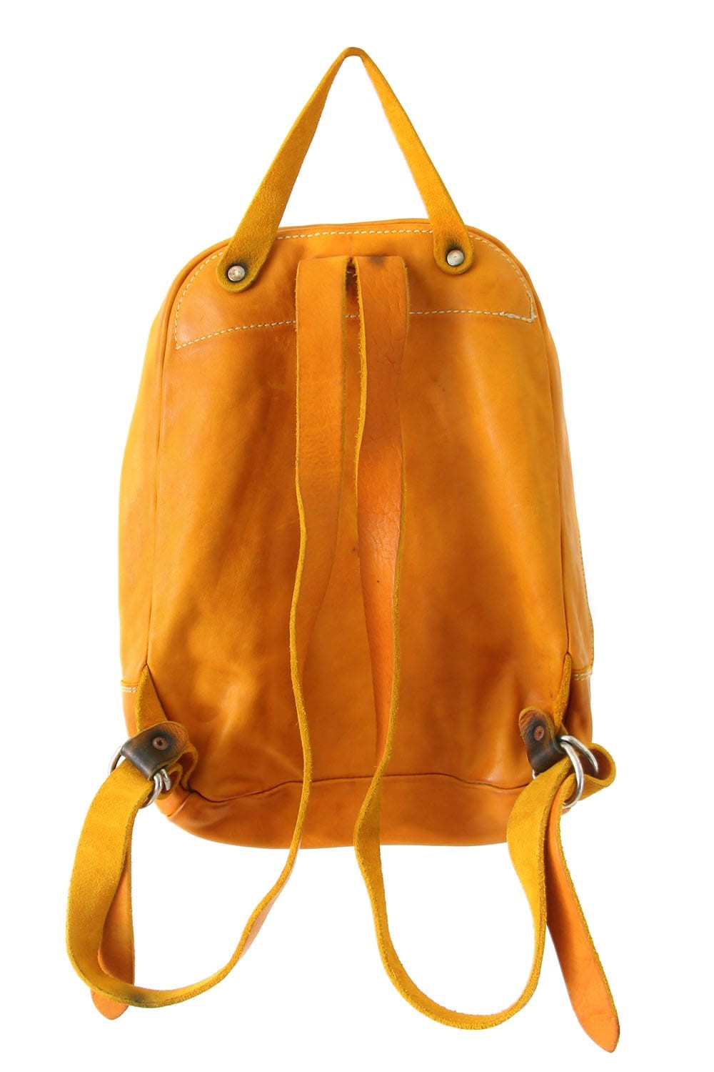 Soft Horse Leather Back Pack - DBP05 - YELLOW