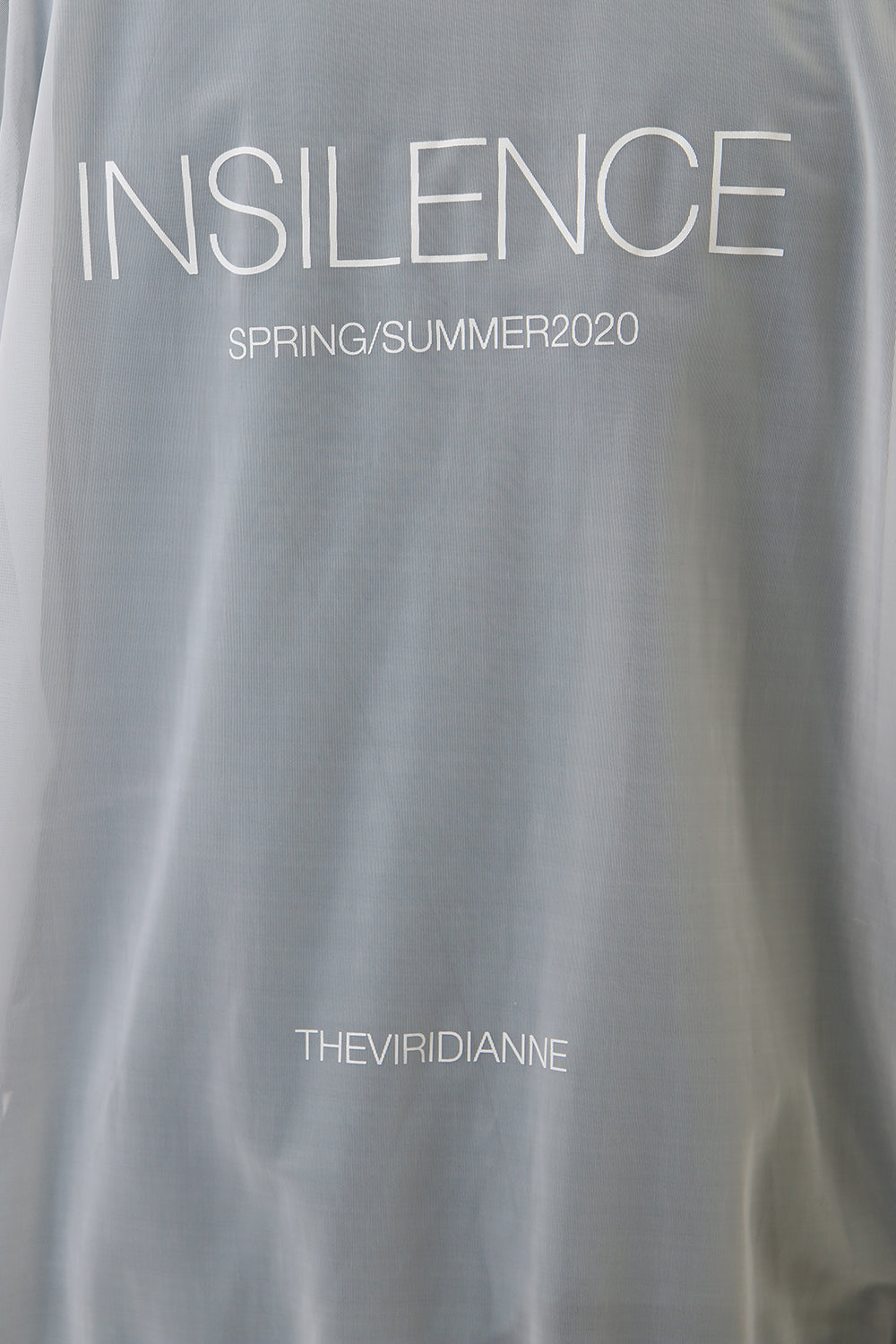 See throug Back print Hooded blouson White