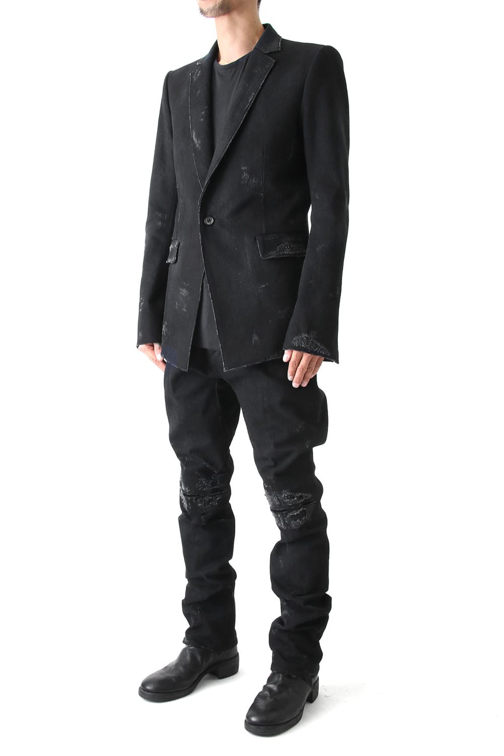 Destroyed Denim Tailored Jacket