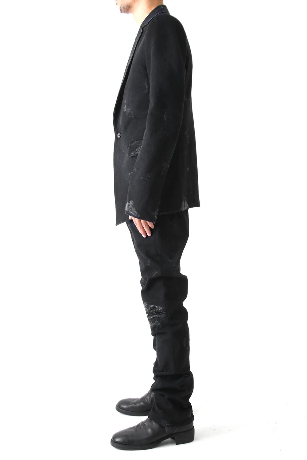 Destroyed Denim Tailored Jacket