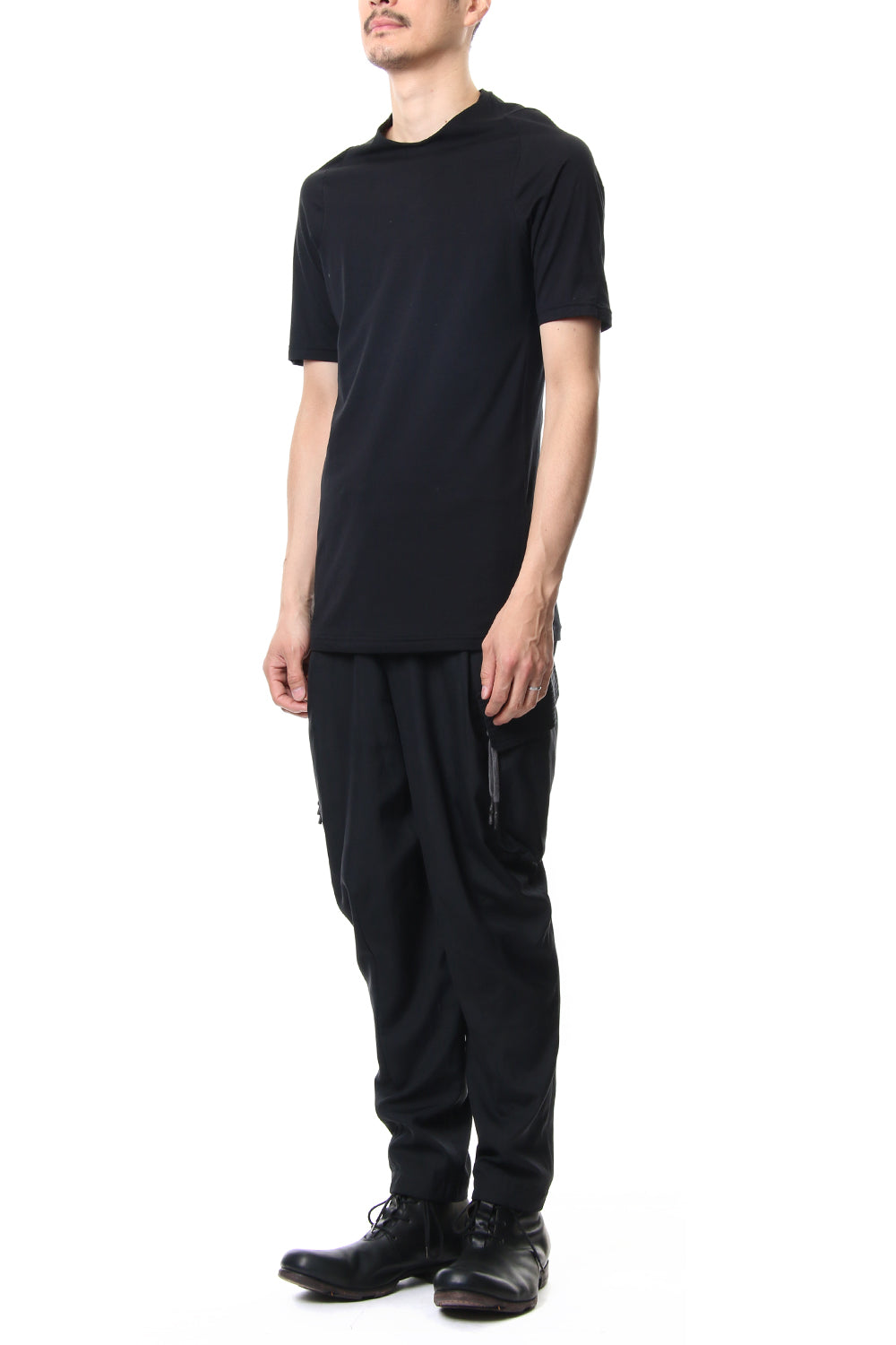 Short sleeve Indian cotton jersey ( SUVIN ) - Black