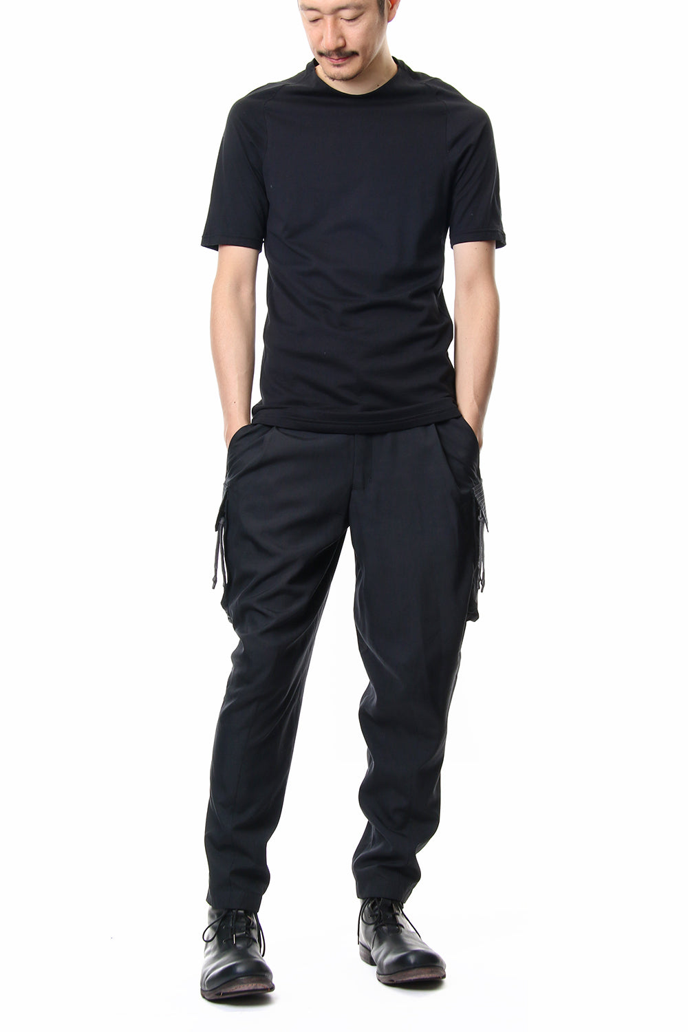 Short sleeve Indian cotton jersey ( SUVIN ) - Black