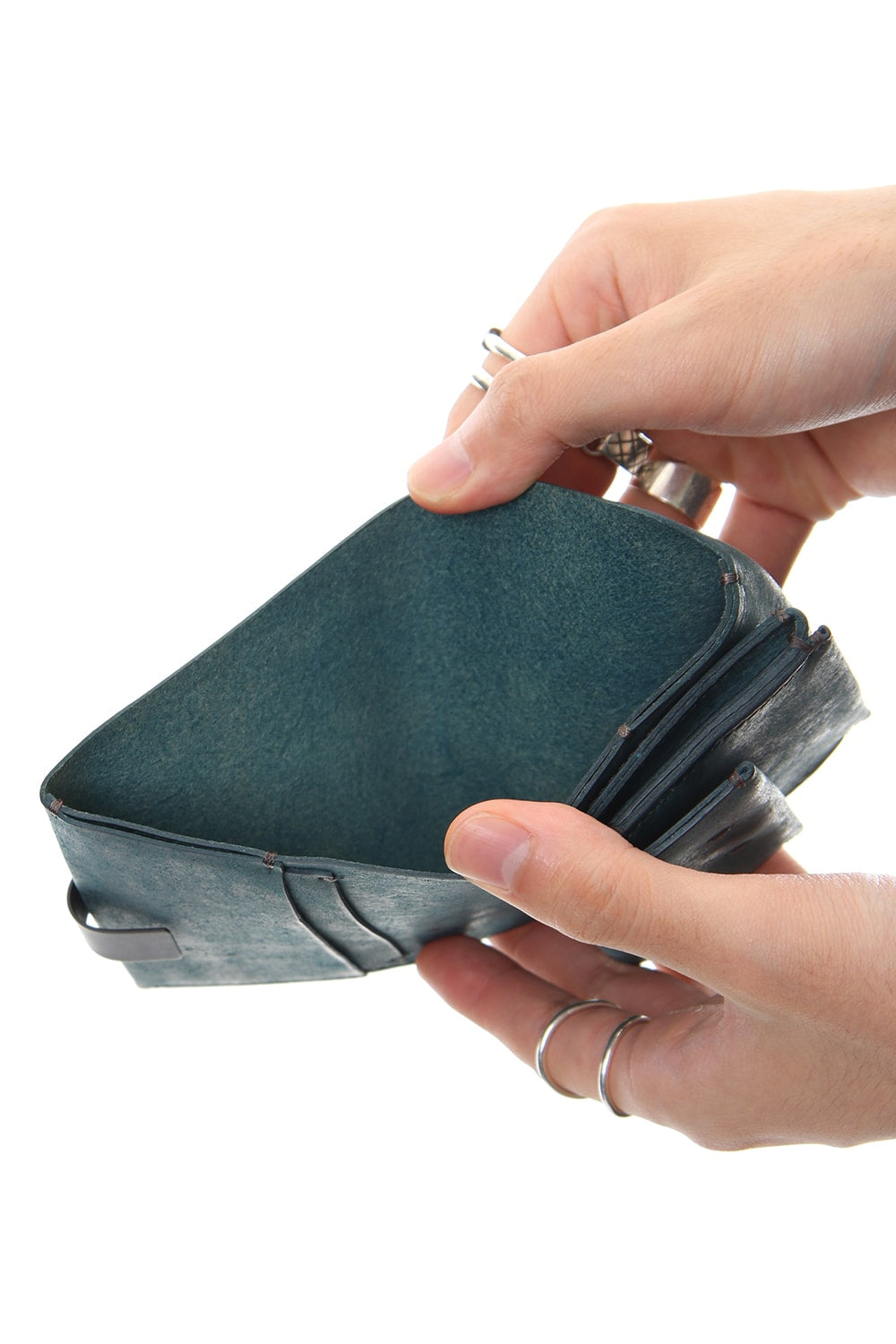 Minimal folded wallet - io-07-014A Petrolio
