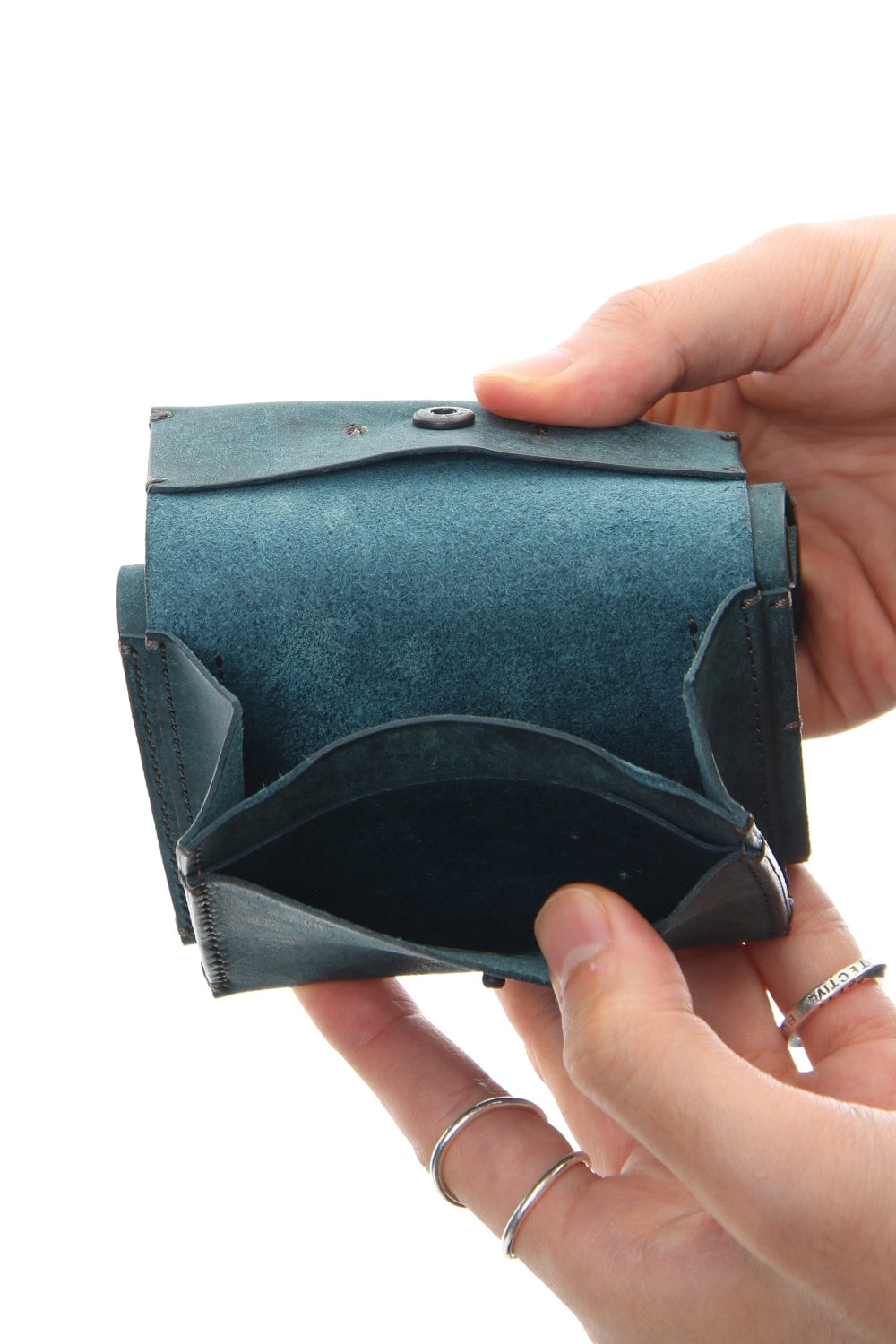 Minimal folded wallet - io-07-014A Petrolio