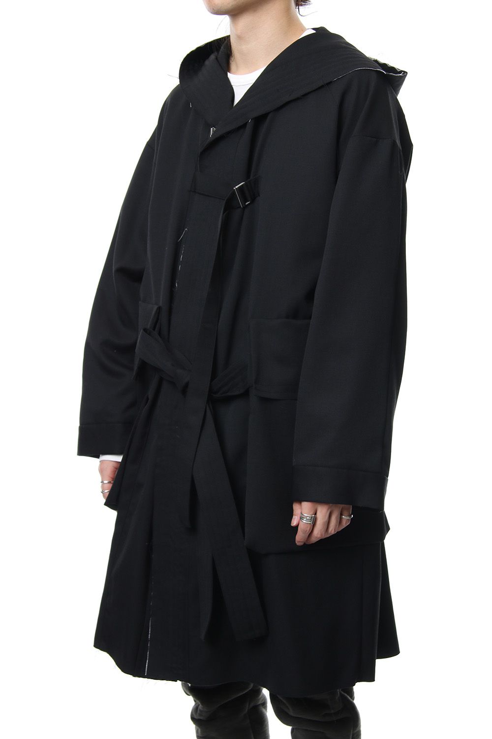 Wool gabardine coat