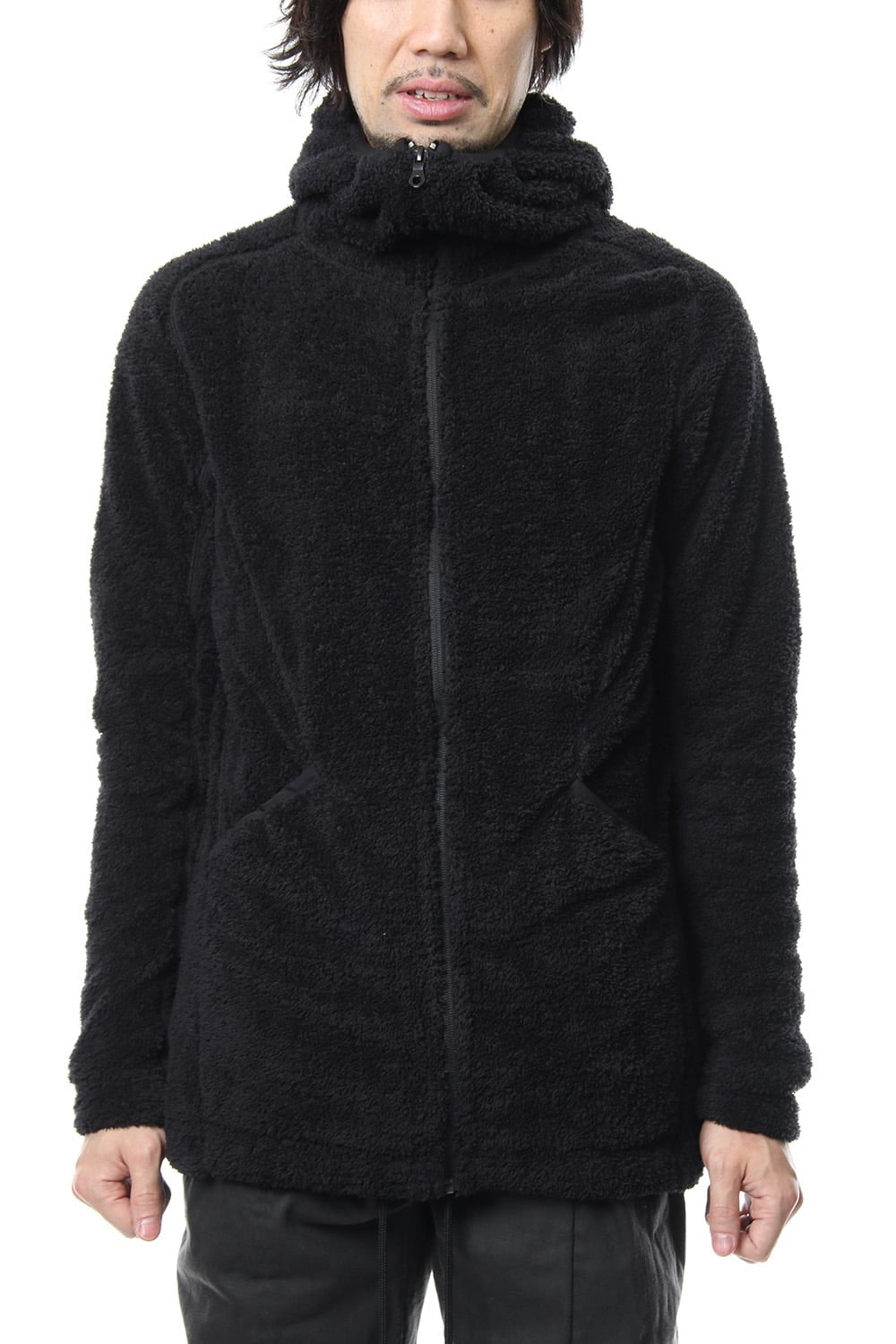 Super Micro Long Boa Hoodie RB-038 Black