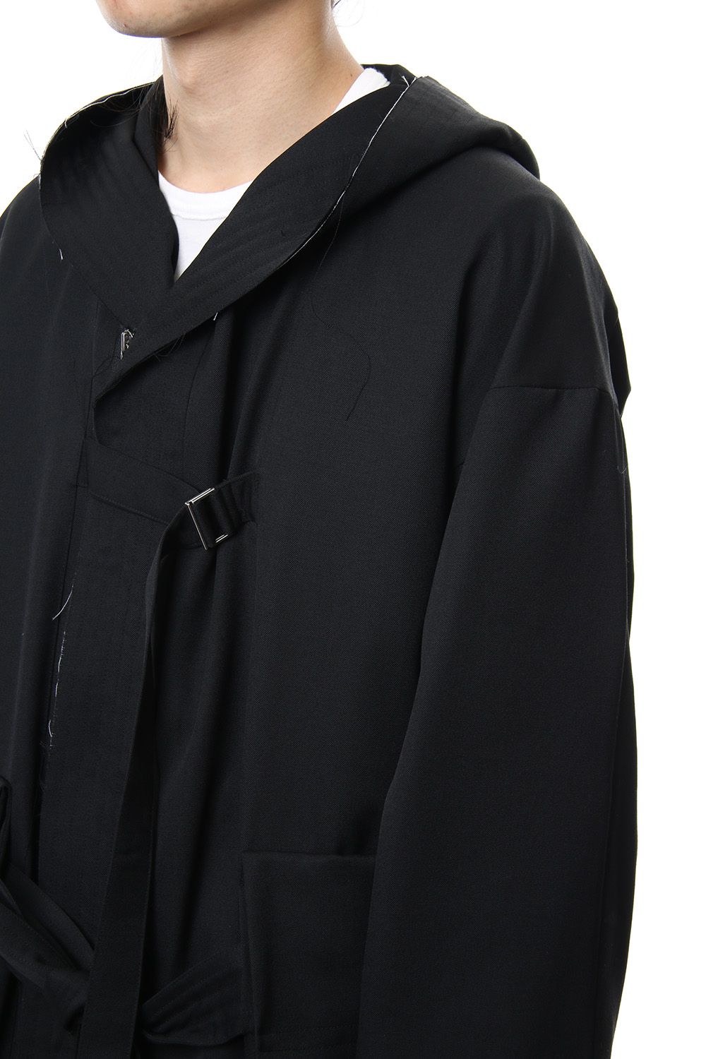 Wool gabardine coat