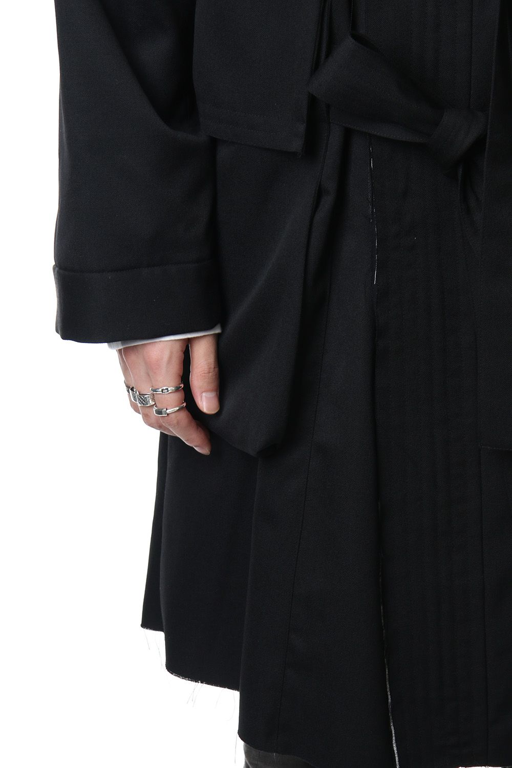 Wool gabardine coat