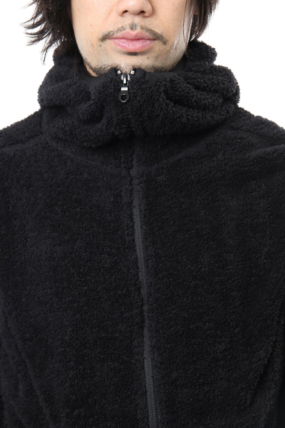 Super Micro Long Boa Hoodie RB-038 Black