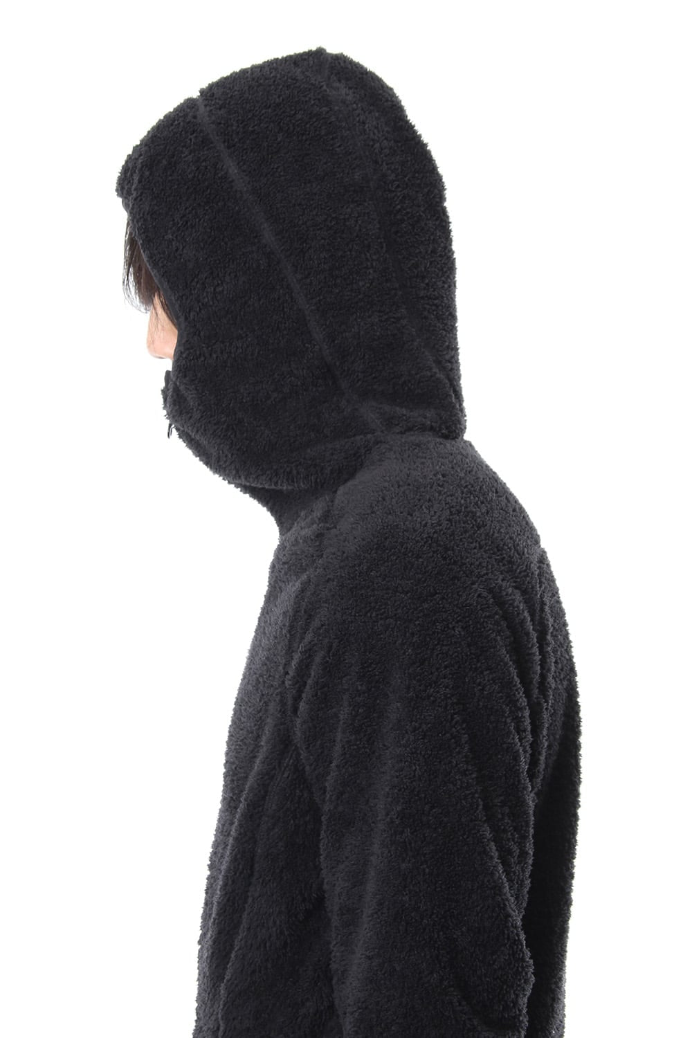 Super Micro Long Boa Hoodie RB-038 Black