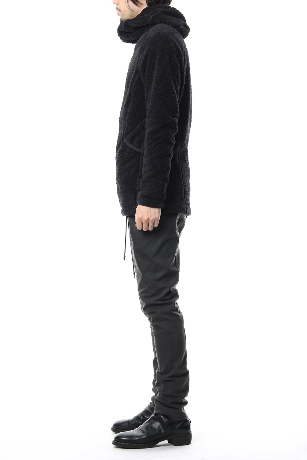 Super Micro Long Boa Hoodie RB-038 Black