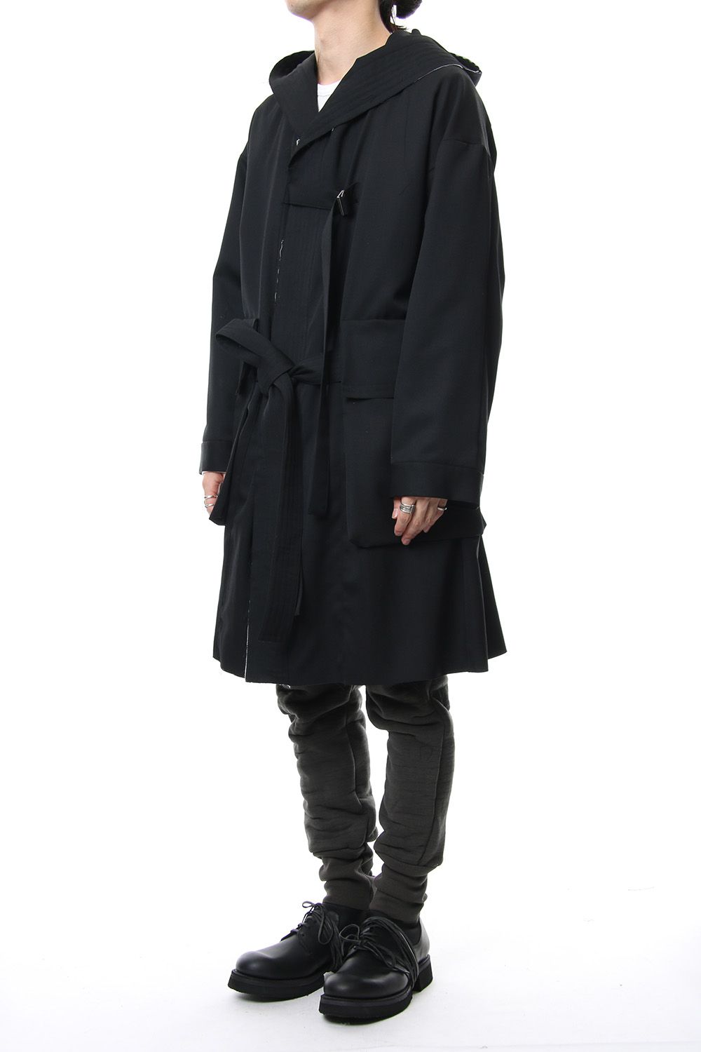 Wool gabardine coat