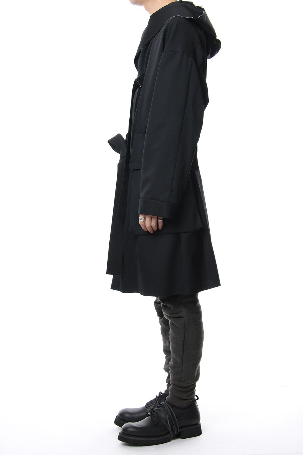 Wool gabardine coat