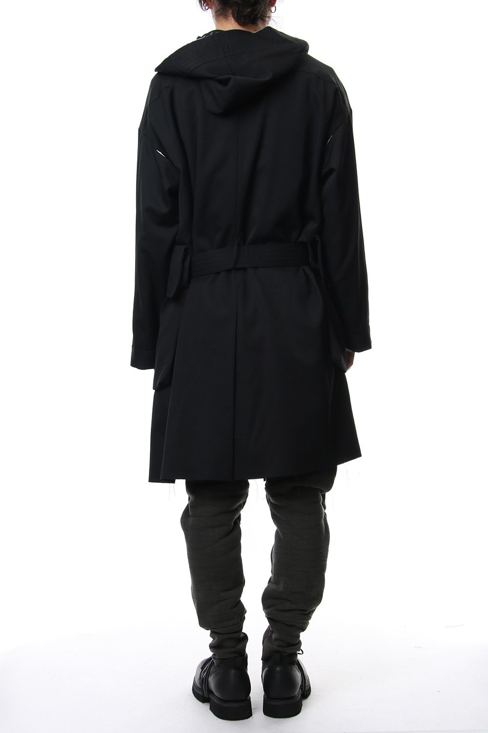 Wool gabardine coat