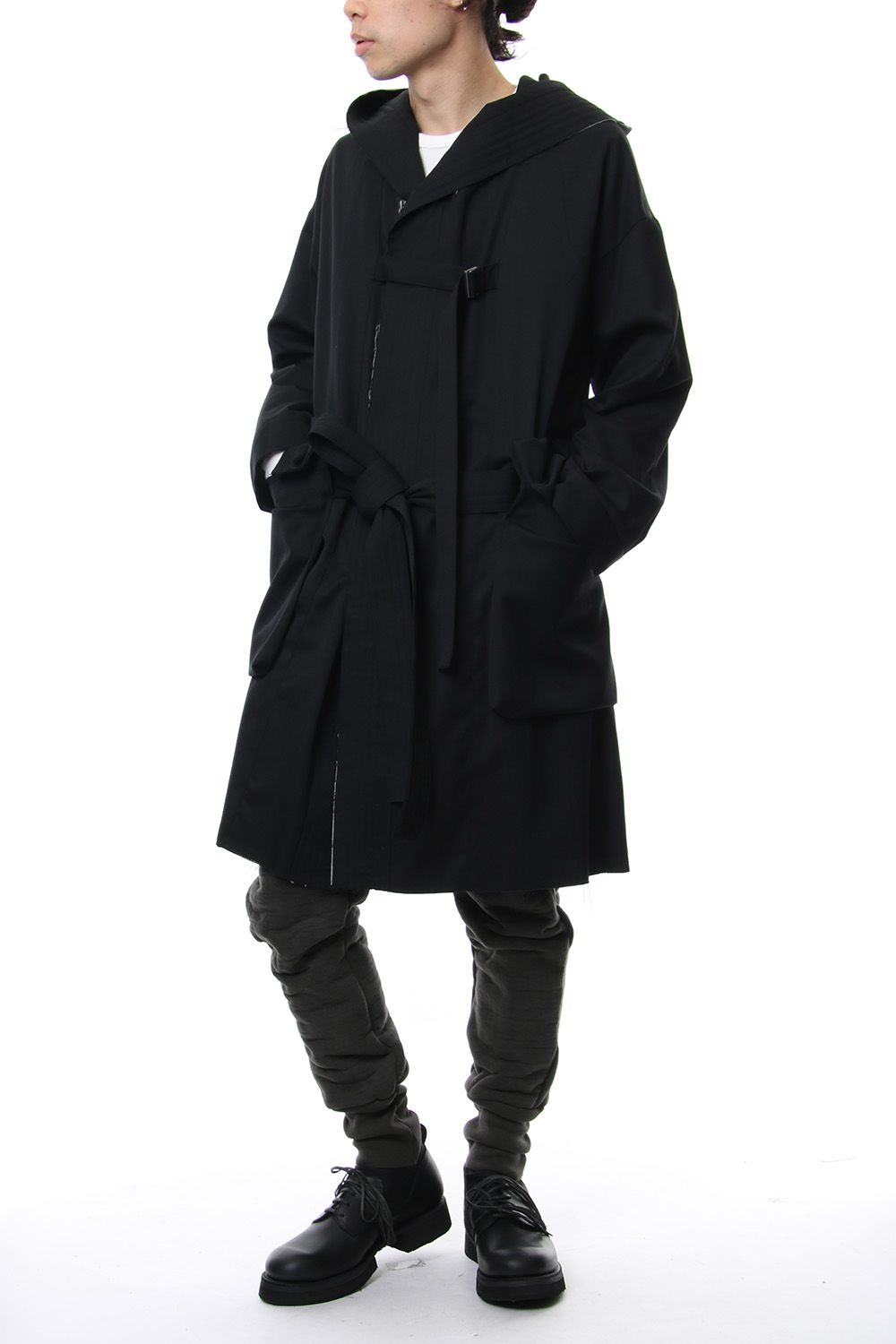 Wool gabardine coat