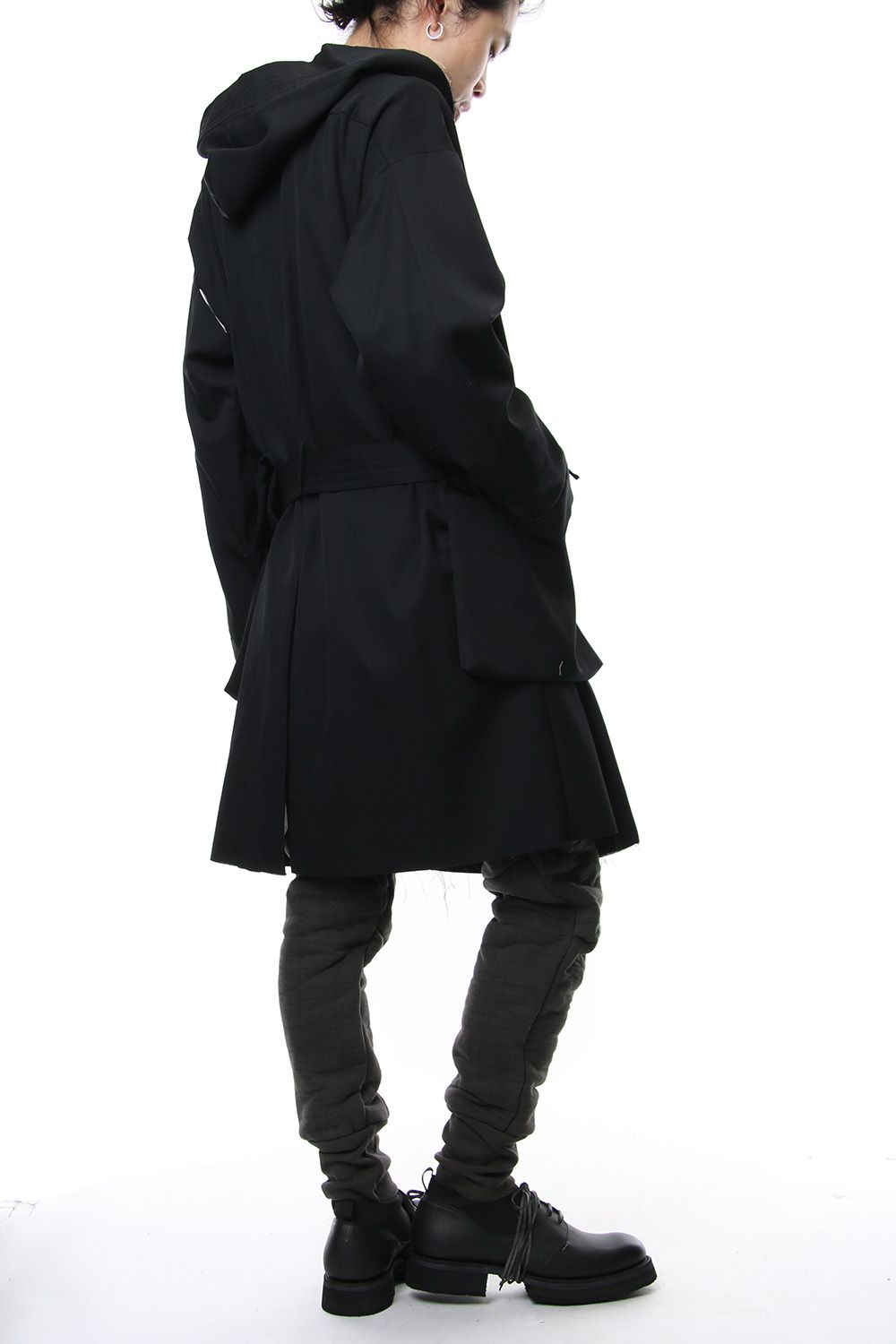 Wool gabardine coat