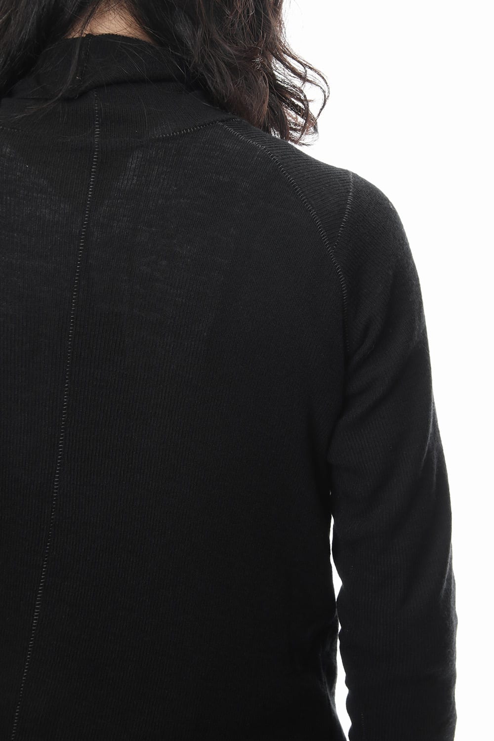 Rib knitting asymmetry turtleneck