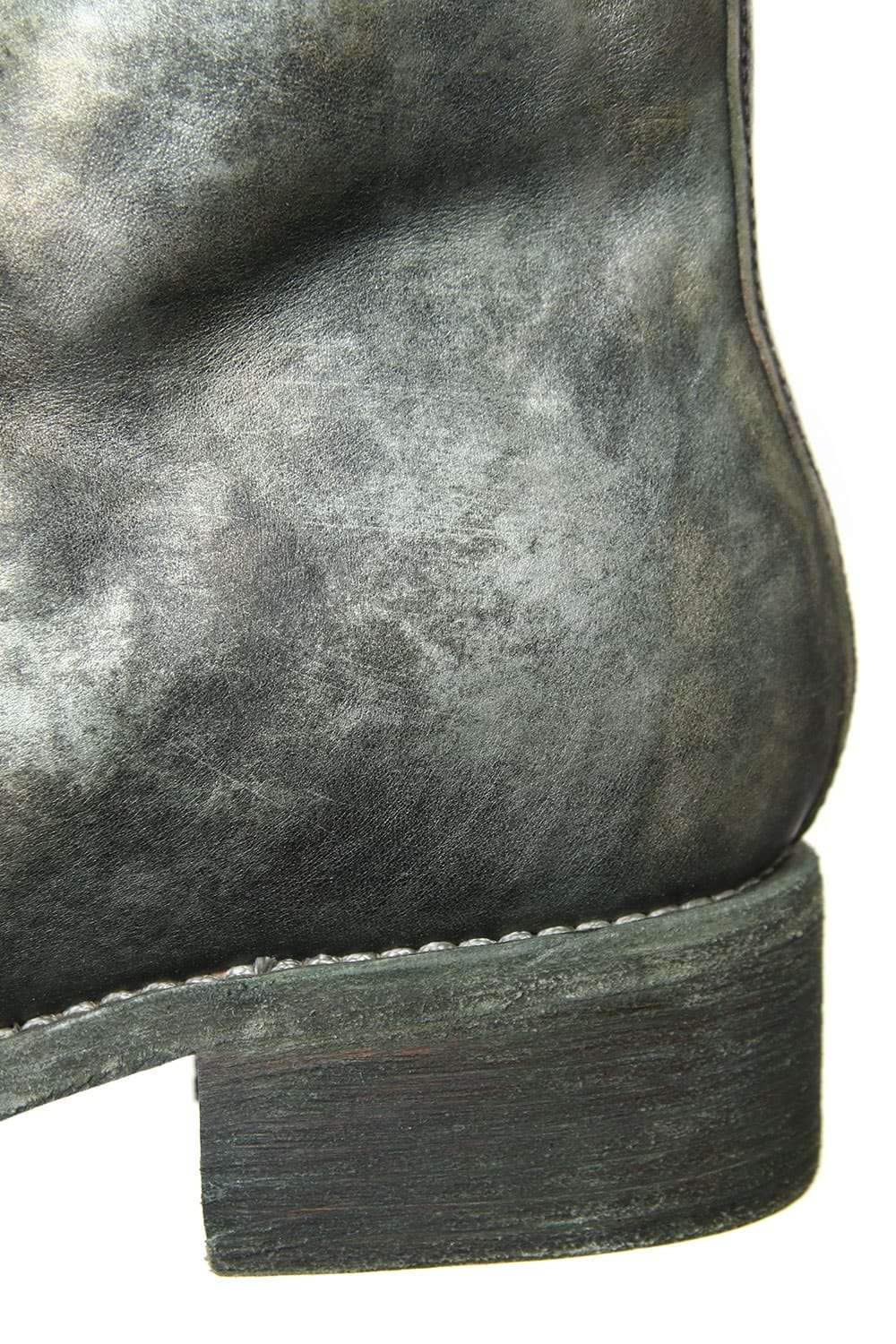 LIMITED Front Zip Boots Double Sole - Horse Full Grain Leather CAMO