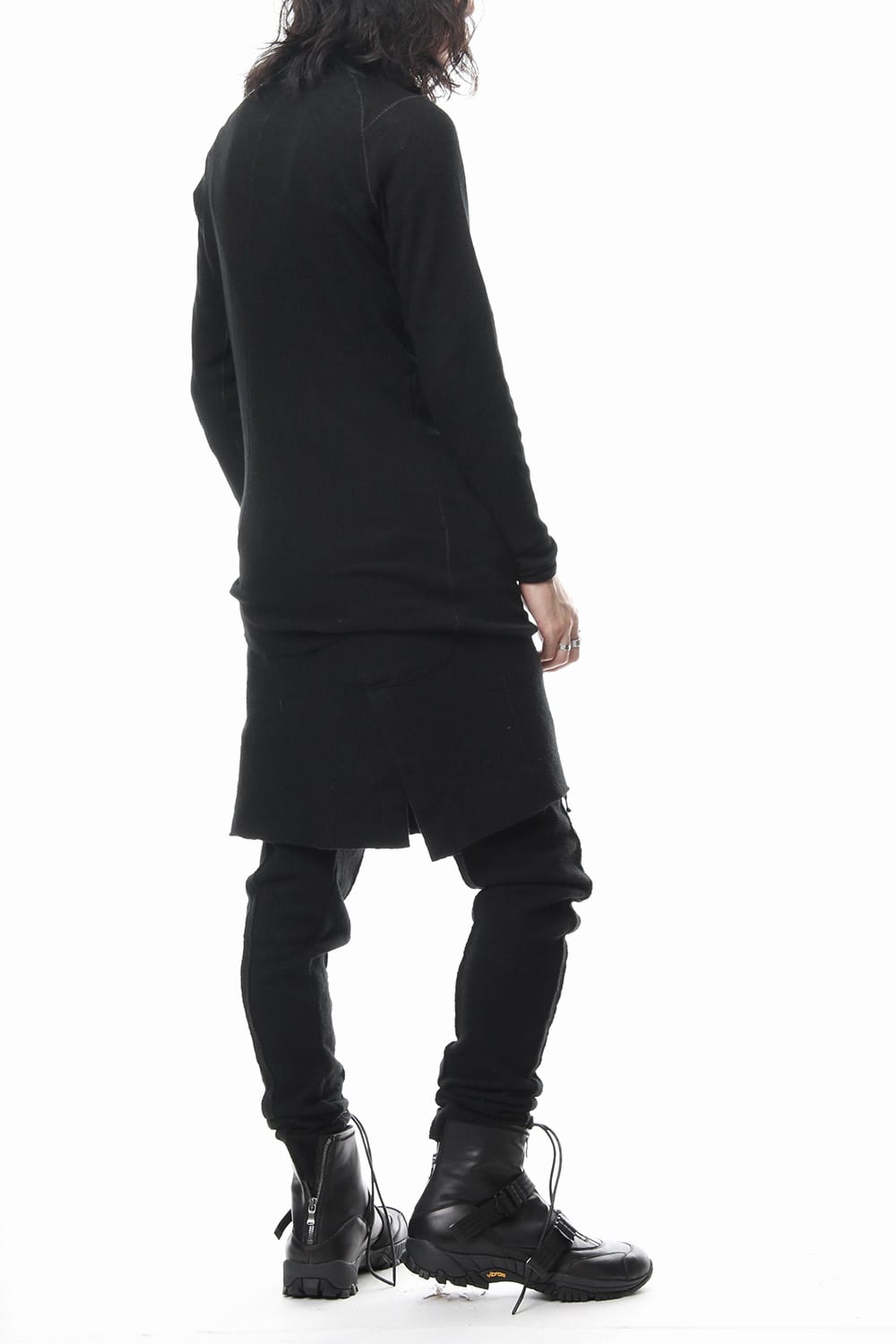 Rib knitting asymmetry turtleneck