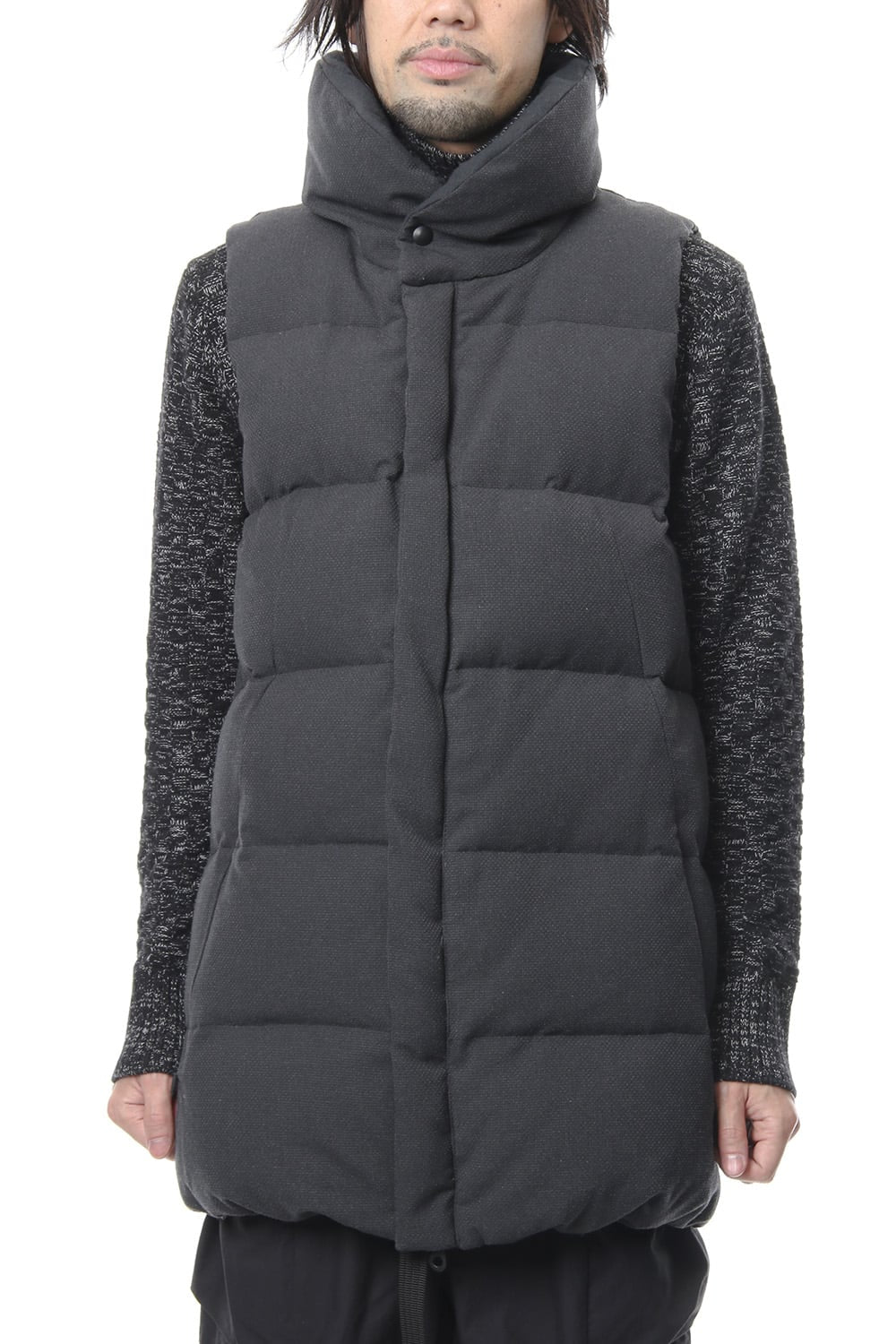 Dobby Pin Head Down Vest RB-027 CB.Black