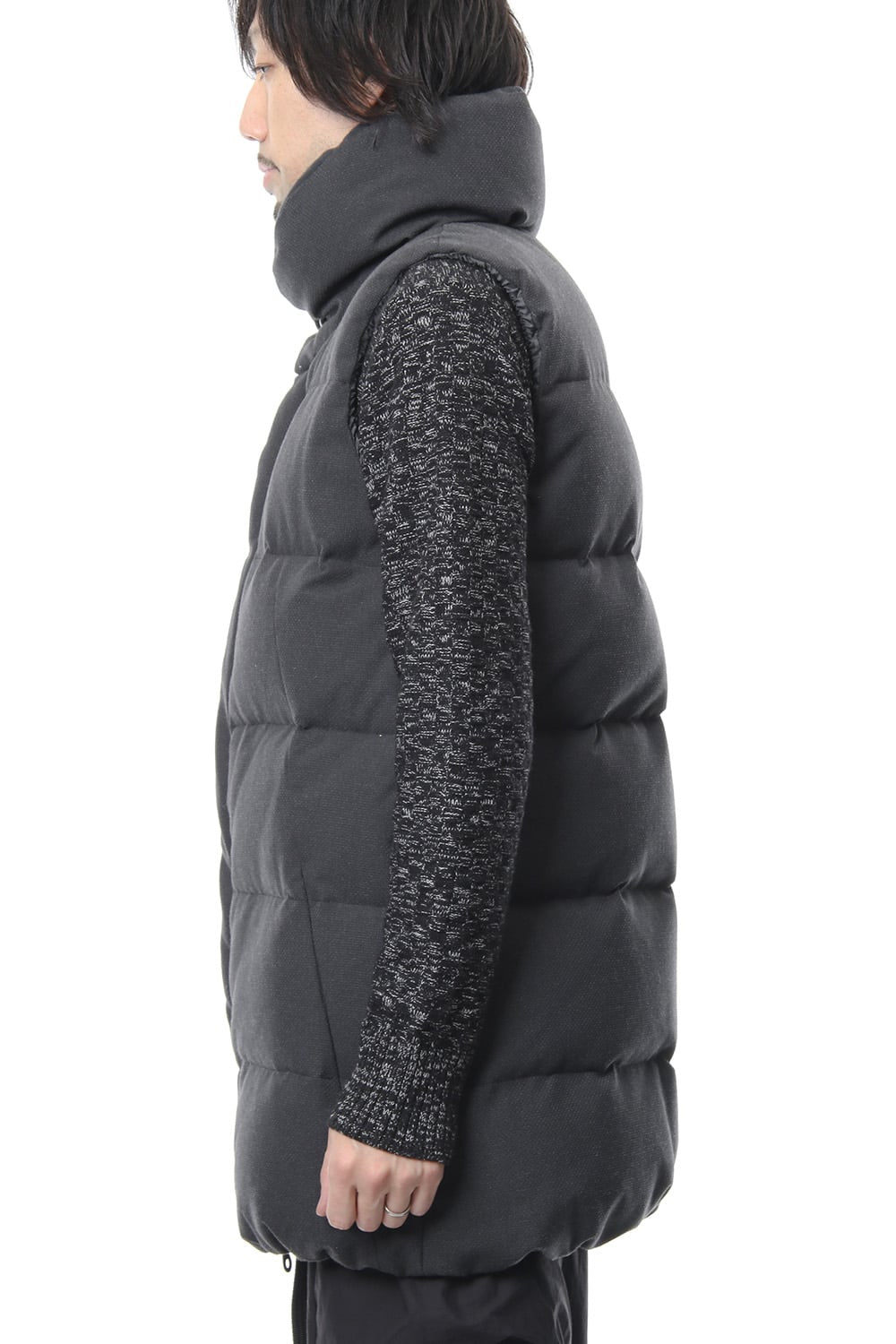 Dobby Pin Head Down Vest RB-027 CB.Black