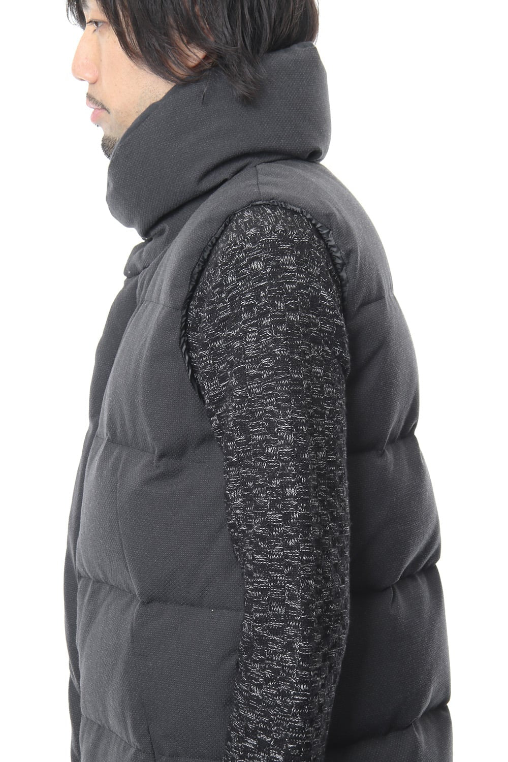 Dobby Pin Head Down Vest RB-027 CB.Black